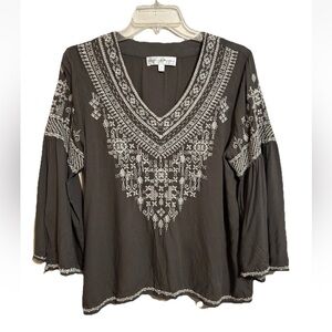 Chelsea & Theodore Embroidered Boho Top